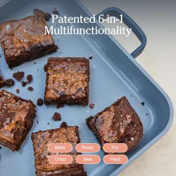 Our Place Griddle Pan - Versatile Nonstick Ceramic Sheet Pan & Stovetop Griddle | Toxin-Free, Dual-Use, with Ergonomic Handles | 5 Qt Capacity, Oven Safe up to 450°F | Char