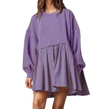 Ugerlov Women’s Oversized Sweatshirt Dress - Stylish Comfort for Any Occasion