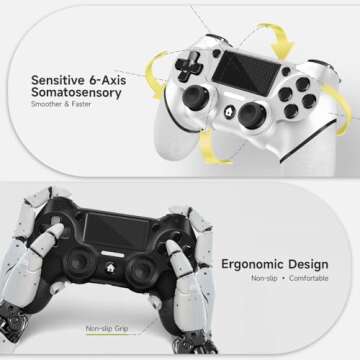 AceGamer 2 Pack PS4 Wireless Controllers, Stylish Design