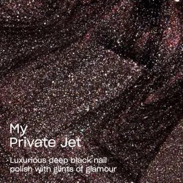 OPI Nail Lacquer My Private Jet | Opaque Dark Black Shimmer Chip Resistant Nail Polish | Vegan, Fast Drying, Streak Free