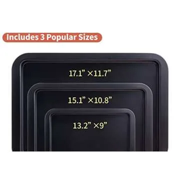 Amazqi Cookie Sheet Set of 3 - Nonstick Baking Sheet for Oven Dishwasher Safe - Non Toxic PFOA & PFO...