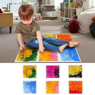 Onyoloy Sensory Floor Lava Tiles for All Ages