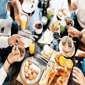 6PCS Ice Tongs Mini Sugar Tongs 4.25Inch Stainless Steel Small Serving Tongs, Small Kitchen Tiny Tongs for Appetizers,Tea Party, Coffee Bar, Desserts by Sunenlyst (Silver)