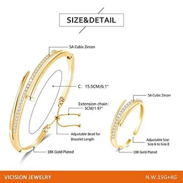 VICISION Gold Jewelry Set - Perfect Gifts for Her