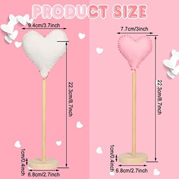 Lovely Valentine's Day Tall Felt Heart Block Set - Home Decor