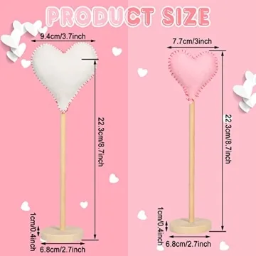 Lovely Valentine's Day Tall Felt Heart Block Set - Home Decor