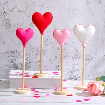 Lovely Valentine's Day Tall Felt Heart Block Set - Home Decor