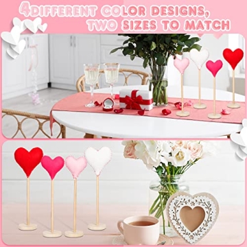 Lovely Valentine's Day Tall Felt Heart Block Set - Home Decor