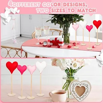 Lovely Valentine's Day Tall Felt Heart Block Set - Home Decor