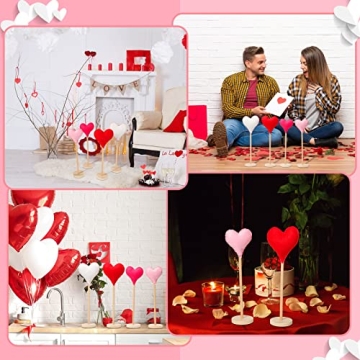 Lovely Valentine's Day Tall Felt Heart Block Set - Home Decor