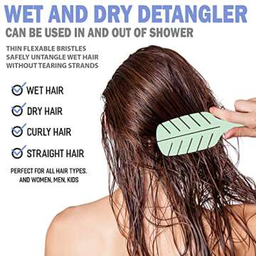 Fiora Naturals Detangler Brush - Eco-friendly Hair Care