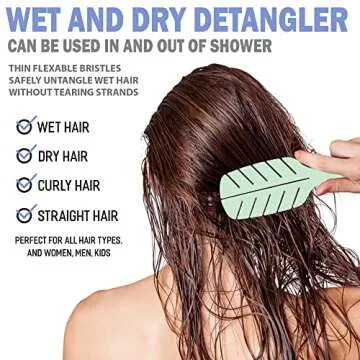 Fiora Naturals Detangler Brush - Eco-friendly Hair Care