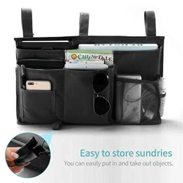 Bseash Bunk Bed Organizer with 8 Pockets - Ideal for Dorms