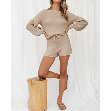 Imesrun Women's Waffle Knit Pajama Set - Cozy & Stylish