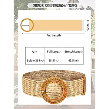 Geyoga Women’s Woven Elastic Waist Belts Set