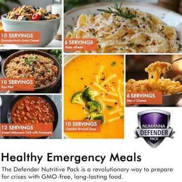 Numanna Defender Nutritive Pack Bucket 204 Servings GMO Free, Easy To Prepare Meals with Organic Grains and Super Foods Nutrient Rich Meals Pack of 1