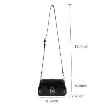 Jiechengjophoo Stylish Y2K Patent Leather Crossbody Bag