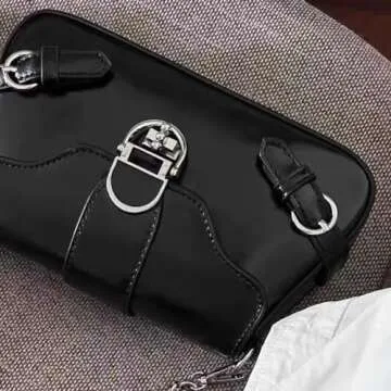 Jiechengjophoo Stylish Y2K Patent Leather Crossbody Bag