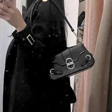 Jiechengjophoo Stylish Y2K Patent Leather Crossbody Bag