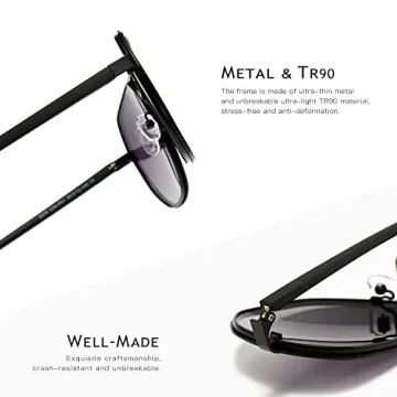 Stylish SUNGAIT Aviator Sunglasses with UV Protection