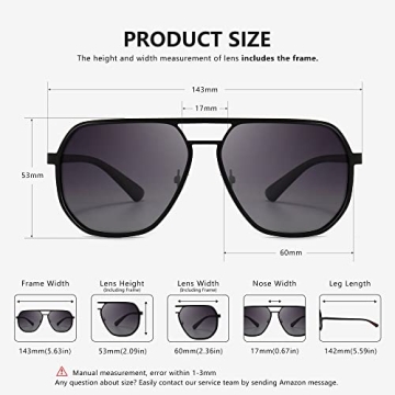 Stylish SUNGAIT Aviator Sunglasses with UV Protection
