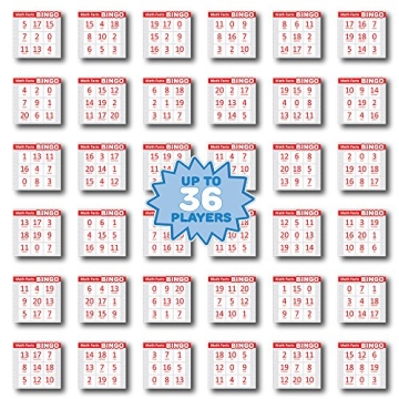 Addition & Subtraction Math Facts Bingo, 2 Difficulty Levels, Up to 36 Players by Pint-Size Scholars