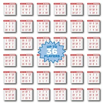Addition & Subtraction Math Facts Bingo, 2 Difficulty Levels, Up to 36 Players by Pint-Size Scholars