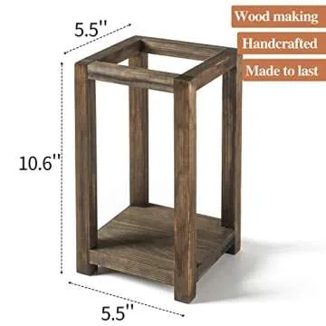 Wedding Lantern Centerpiece, Set of 2 Rustic Wedding Table Decoration, Farmhouse Decor, Wooden Candl...