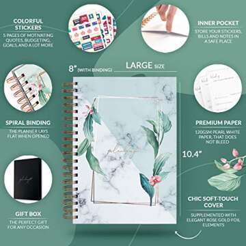 PLANBERRY Large Weekly Planner Premium – Undated Life & Budget Planner – Organizer & Productivit...