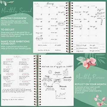PLANBERRY Large Weekly Planner Premium – Undated Life & Budget Planner – Organizer & Productivity Journal, 8x10.4″ (Natural Green)