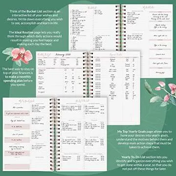 PLANBERRY Large Weekly Planner Premium – Undated Life & Budget Planner – Organizer & Productivity Journal, 8x10.4″ (Natural Green)