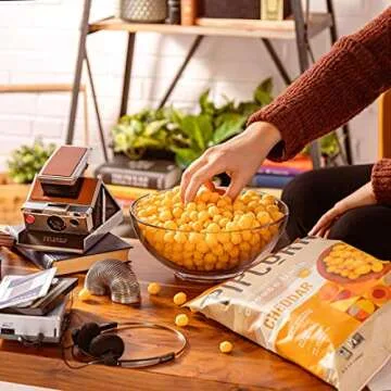 Pipcorn Heirloom Cheese Balls - Cheddar (3 Pack of 4.5oz Bags) - Organic Cheese, No Artificial Anything, Non-GMO Heirloom Corn, No Preservatives, Gluten Free