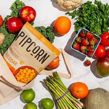 Pipcorn Heirloom Cheese Balls - Cheddar (3 Pack of 4.5oz Bags) - Organic Cheese, No Artificial Anything, Non-GMO Heirloom Corn, No Preservatives, Gluten Free