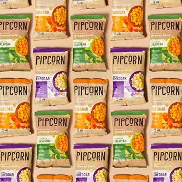 Pipcorn Heirloom Cheese Balls - Cheddar (3 Pack of 4.5oz Bags) - Organic Cheese, No Artificial Anything, Non-GMO Heirloom Corn, No Preservatives, Gluten Free