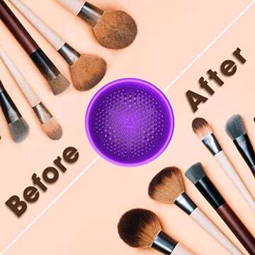 Makeup Brush Cleaner Machine, Electric Makeup Brush Cleaner, Make Up Brush Cleaner Cleanser Machine, Quick & Efficient Cleaning for Makeup Brushes, Stocking Stuffers Gifts for Women, Mom