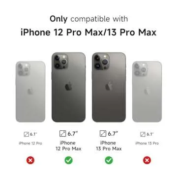 SURITCH iPhone 13 Pro Max/12 Pro Max Case with Magnetic Camera Slide Cover and Kickstand