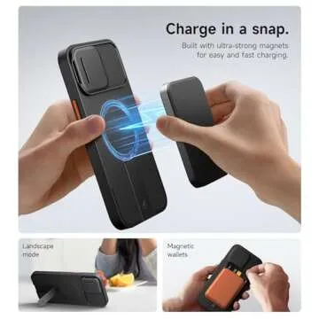SURITCH iPhone 13 Pro Max Case with Magnetic Camera Cover