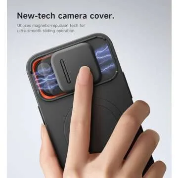 SURITCH iPhone 13 Pro Max Case with Magnetic Camera Cover