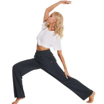 HOdo 32"/34"/36" Inseam Womens Tall Yoga Sweatpants Quick Dry Long Joggers Lounge Yoga Pants with Pockets-Dark Grey-36-XL