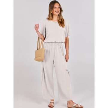 Trendy ANRABESS Women Linen Jumpsuit: Summer Casual Loose Fit Wide Leg