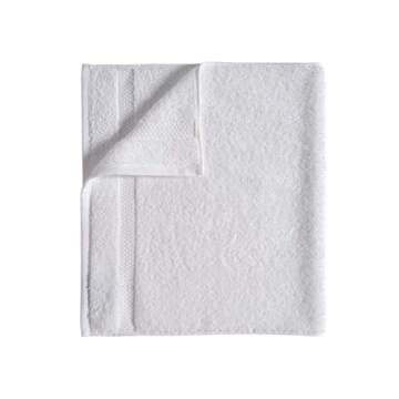 AmazonCommercial 100% Premium Cotton Hand Towel Set - Pack of 12, 16 x 28 Inches, 550 GSM, White