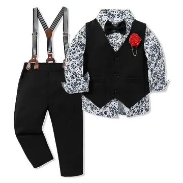 WESIDOM Toddler Boys Gentleman Dress Set with Bowtie & Vest