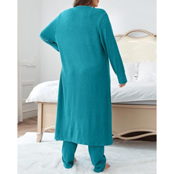Vaimti Women's Plus Size 3 Piece Lounge Set for Comfort