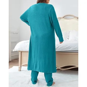 Vaimti Women's Plus Size 3 Piece Lounge Set for Comfort