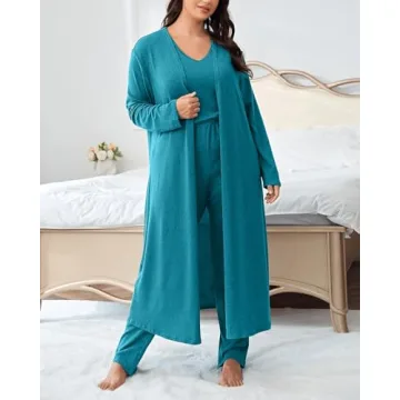Vaimti Women's Plus Size 3 Piece Lounge Set for Comfort