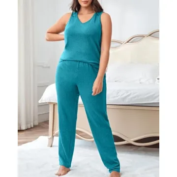 Vaimti Women's Plus Size 3 Piece Lounge Set for Comfort