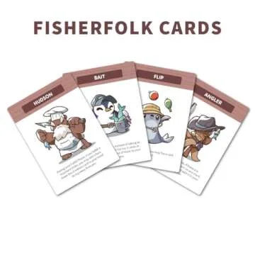 Unstable Games Fishy Squishy Crusty Quirky Base Game - Competitive Fishing Card Game for Kids, Teens, Adults - 2-6 Players, Ages 7+