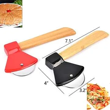 Dadamong Axe Shaped Pizza Cutter Wheel for Easy Cutting