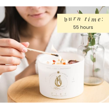 Luxurious Zodiac Candles with Crystals for Women