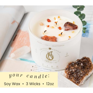 Luxurious Zodiac Candles with Crystals for Women